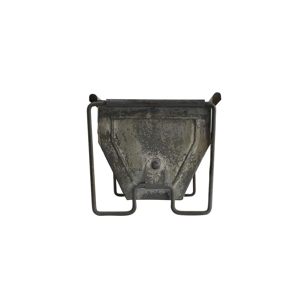 Rustic Farmhouse Metal Trough with Contemporary Legs and Distressed Zinc Finish