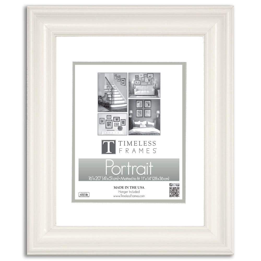 Snap 16x20 Float Frame For Floating Display of 11x14 Image, White 