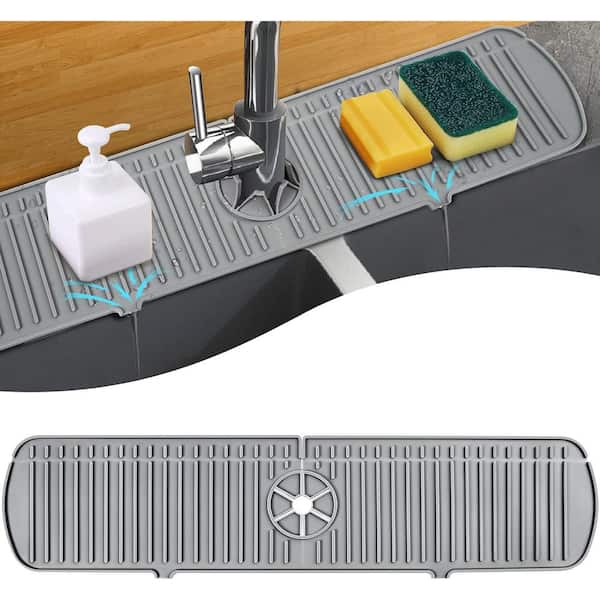 Silicone Countertop Faucet Drain Mat Splash Guard Mat Multi Purpose Sink Mat