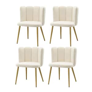 Bona Ivory Side Chair with Metal Legs Set of 4