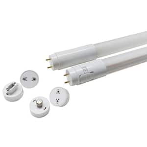 75-Watt Equivalent 8 ft. Linear T8 Selectable CCT LED Tube Light Bulb (2-Pack)