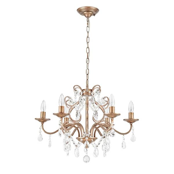 Rennnsan Oryn 6-Light 24 in. Brushed Antique Silver Classic
