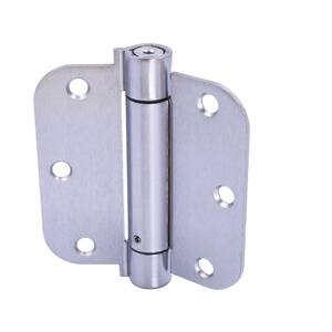 2-Pack Self-Closing Door Hinges 3.5 Inch - Matte Black Spring Loaded For Interior Doors, Adjustable Tension