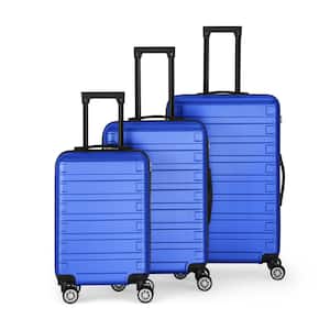 3-Piece Luggage Set, ABS Lightweight Suitcase with Spinner Wheels, Hard Shell Luggage Sets with TSA Lock Blue (20/24/28)