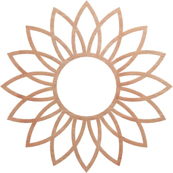 Ekena Millwork 0.25 in. x 38 in. x 38 in. Wood Medallion Moulding