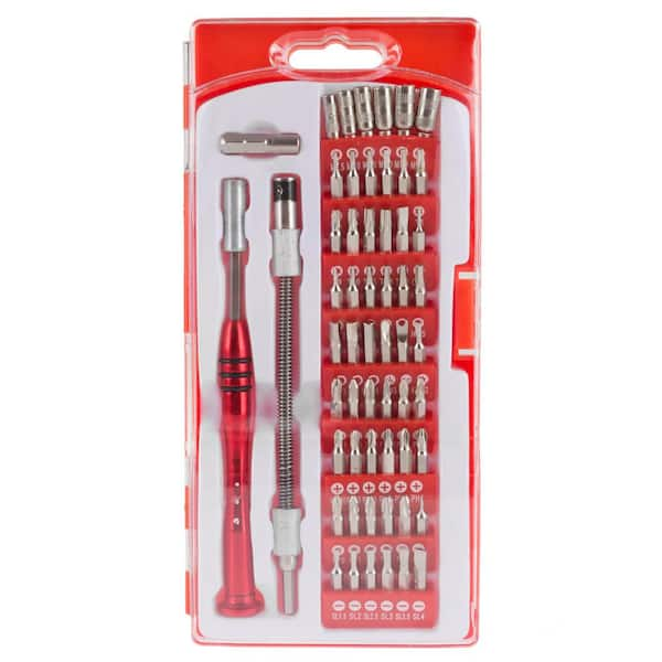 Stalwart Electronic Repair Tech Tool Kit- 70 Piece Set with Precision Screwdriver, Bits, Tweezers and More for Repairing Cell Phone/Tablet/Laptop