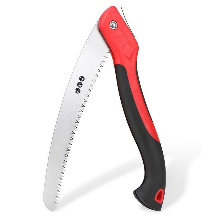 MYWISH 10 in. Folding Pruning Saw with SK5 Curved Blade