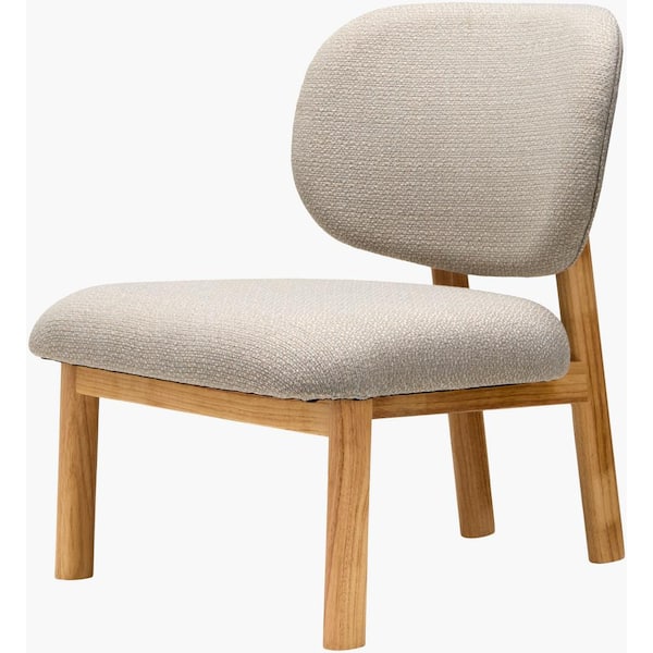 Unbranded Sahil Modern Accent Guest Chair, Beige/Grey, 33 in. H x 27 in. W x 30 in. D