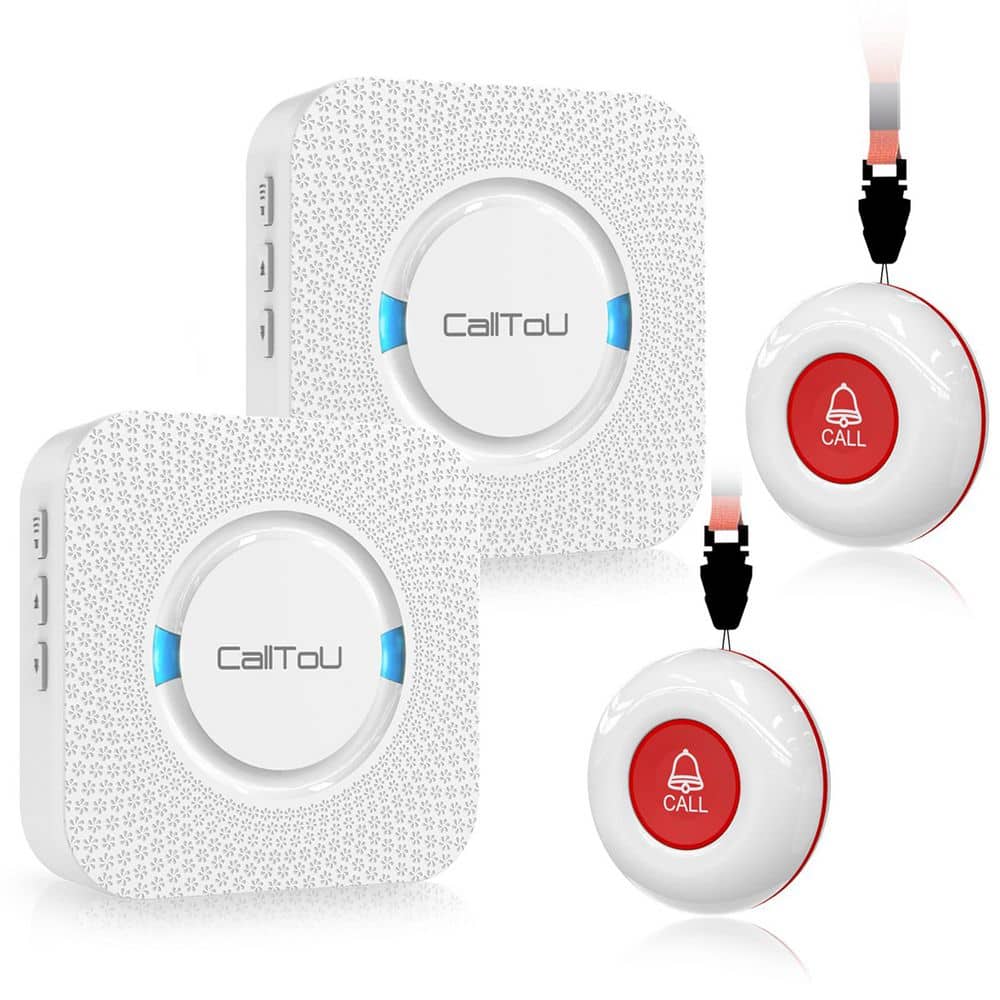 500 Feet Wireless Caregiver Pager Smart Call System, 2 Call Buttons Transmitters 2 Receivers for Home/Personal Attention price history on PriceWatchPro