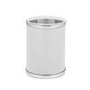thumbnail image 2 of KraftwareSophisticates Black/Brushed Chrome Waste Basket With Bands And Black Bumper 2 of 13