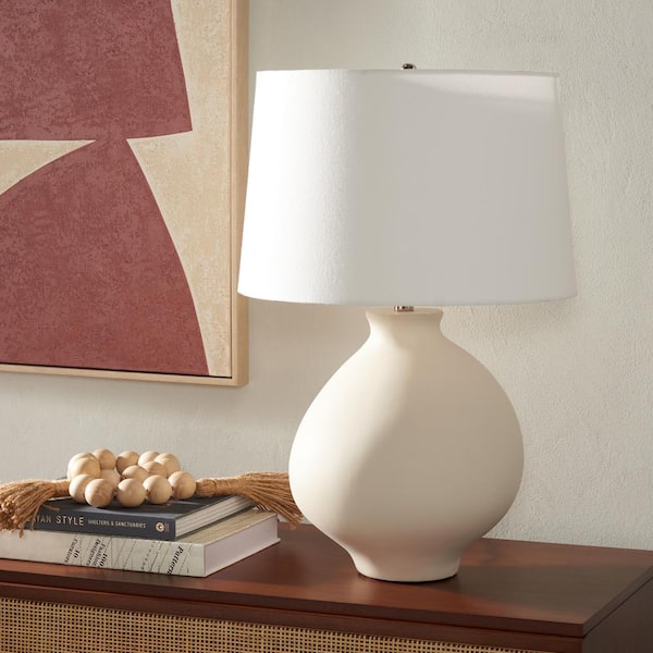 SAFAVIEH Costa 26 in. White Table Lamp