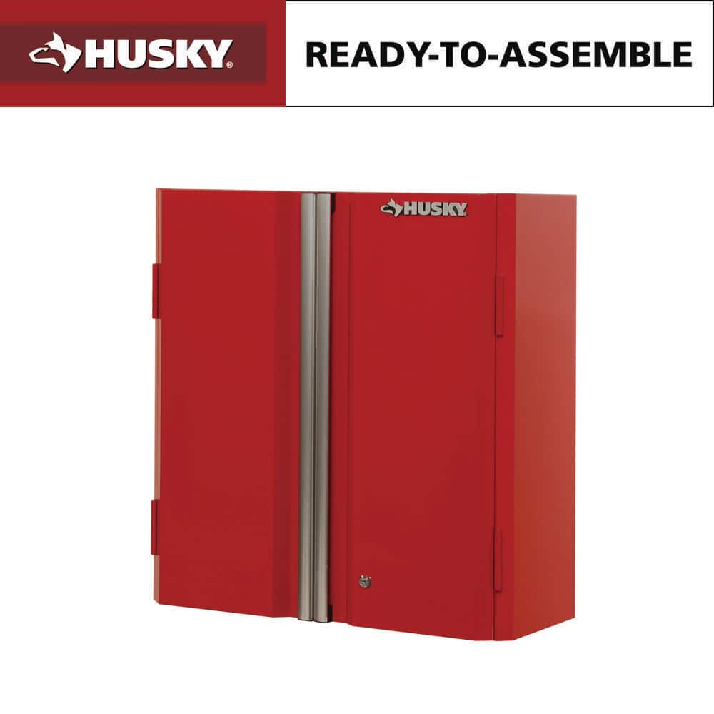 Ready-to-Assemble 24-Gauge Steel Wall Mounted Garage Cabinet in Red (28 in. W x 29.7 in. H x 12 in. D) price history on PriceWatchPro