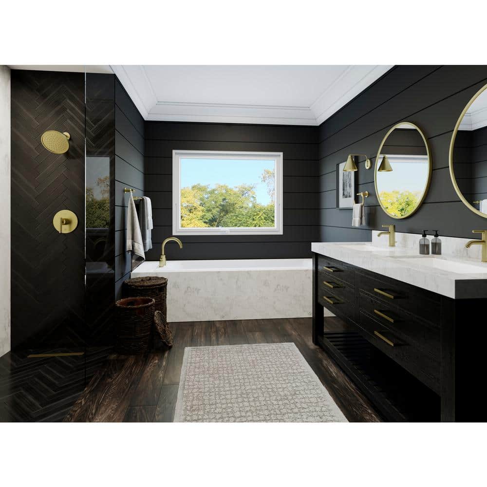 Contempra Brushed Gold Single Control Bathroom Faucet