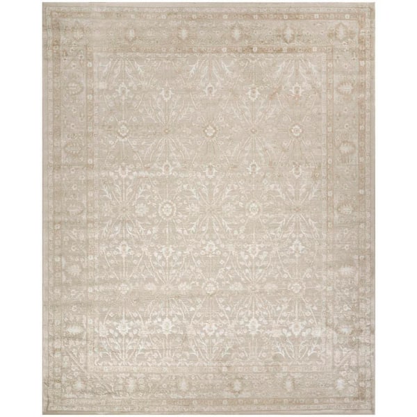 Dekor Cream Beige 9 ft. x 12 ft. Diamond Traditional Area Rug
