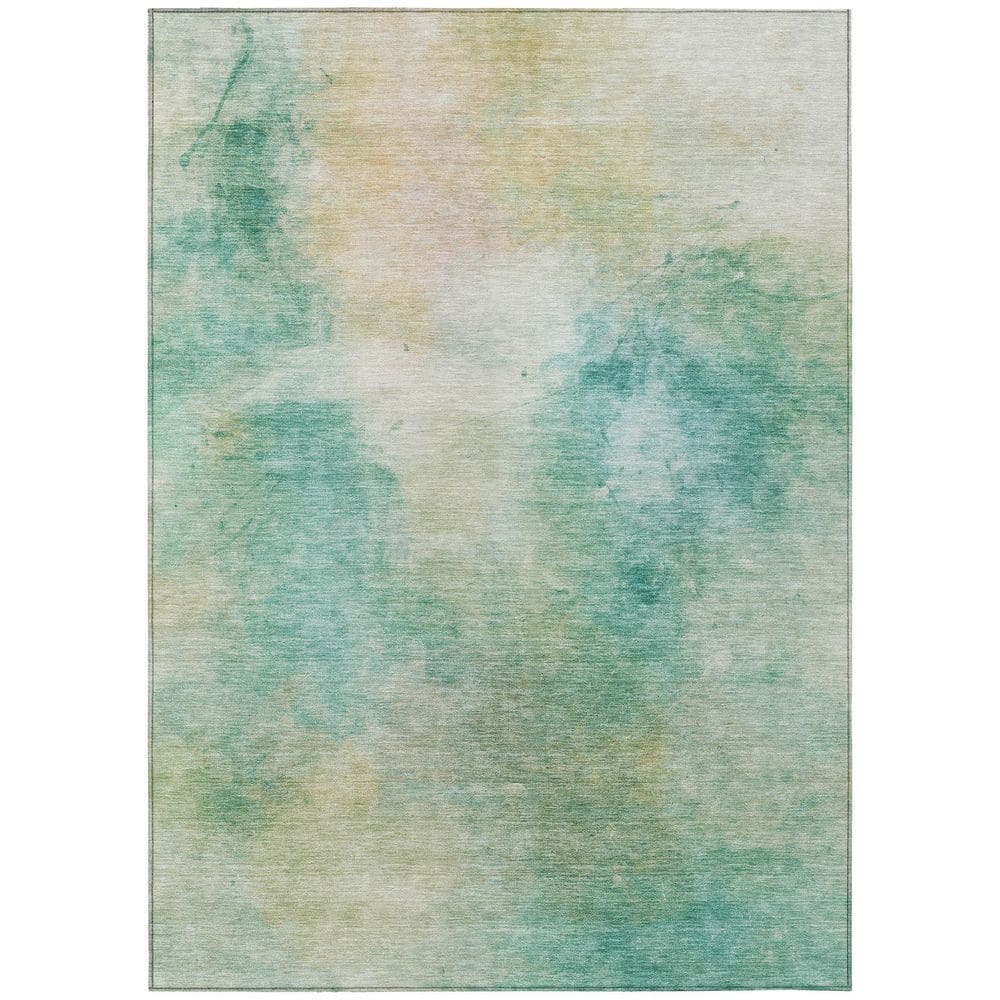 Chantille Machine Washable Indoor/Outdoor Abstract ACN2883 Aqua 3 ft. x 5 ft. Area Rug price history on PriceWatchPro