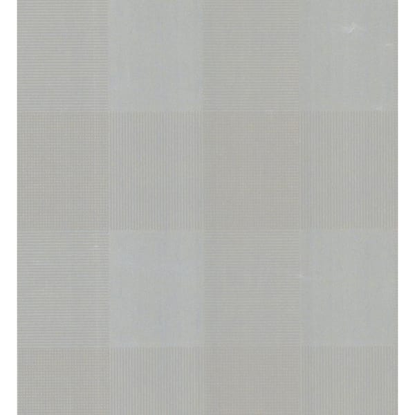 Brewster Geometric Plaid Gray Wallpaper Sample