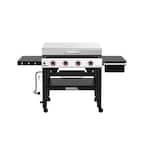 Daytona 4-Burner 36 in. Propane Gas Griddle in Black with Stainless Steel Lid