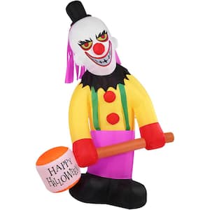 8 ft. Tall Pre-Lit Inflatable Clown with Lights
