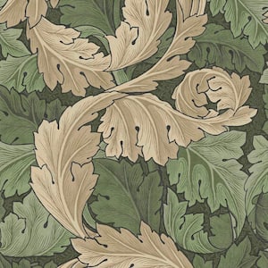 William Morris At Home Acanthus Green Wallpaper Sample