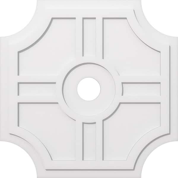 Ekena Millwork 1 in. P X 12-1/2 in. C X 38 in. OD X 5 in. ID Haus Architectural Grade PVC Contemporary Ceiling Medallion