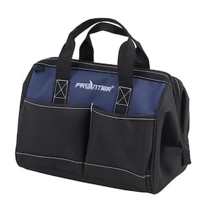 12 in. W Mouth Zipper Tool Bag with 4-Pockets