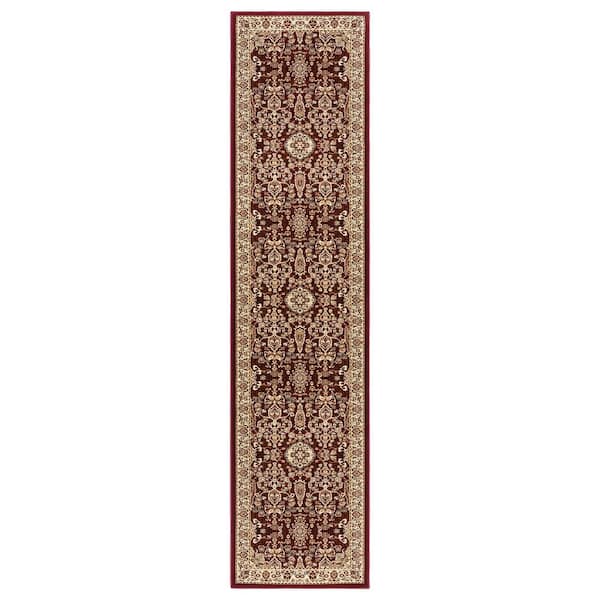 Gertmenian & Sons Majestic Vernon Red 2 ft. x 8 ft. Floral Indoor Runner Rug