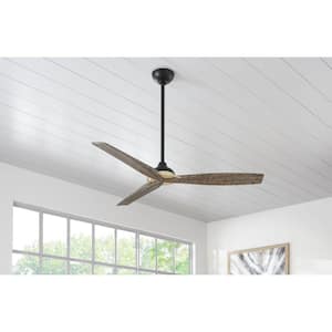 Tryce 56 in. Indoor Matte Black Ceiling Fan with Remote Control