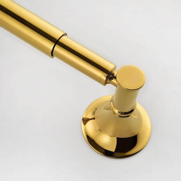 6-Piece Brass Bathroom Towel Rack Set with Wall Mount in Gold