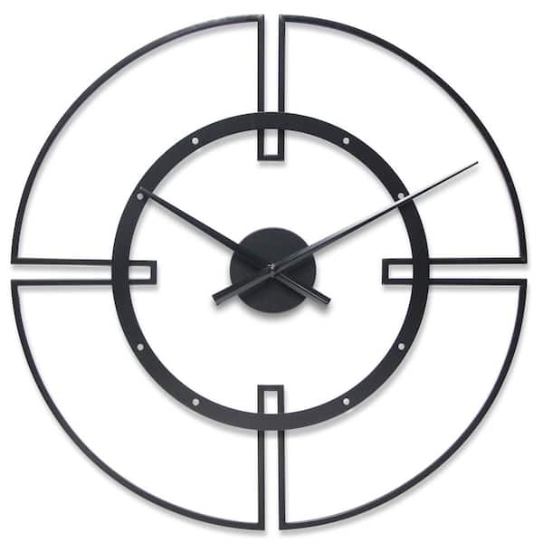 Infinity Instruments Cosmo 24 in. Wall Clock - Black Metal Frame