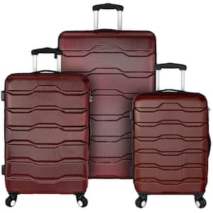 Omni 3-Piece Hardside Spinner Luggage Set, Red