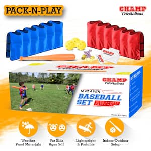 All-In-One Baseball Set, Kids Sports Baseball Practice Set - 12-Players