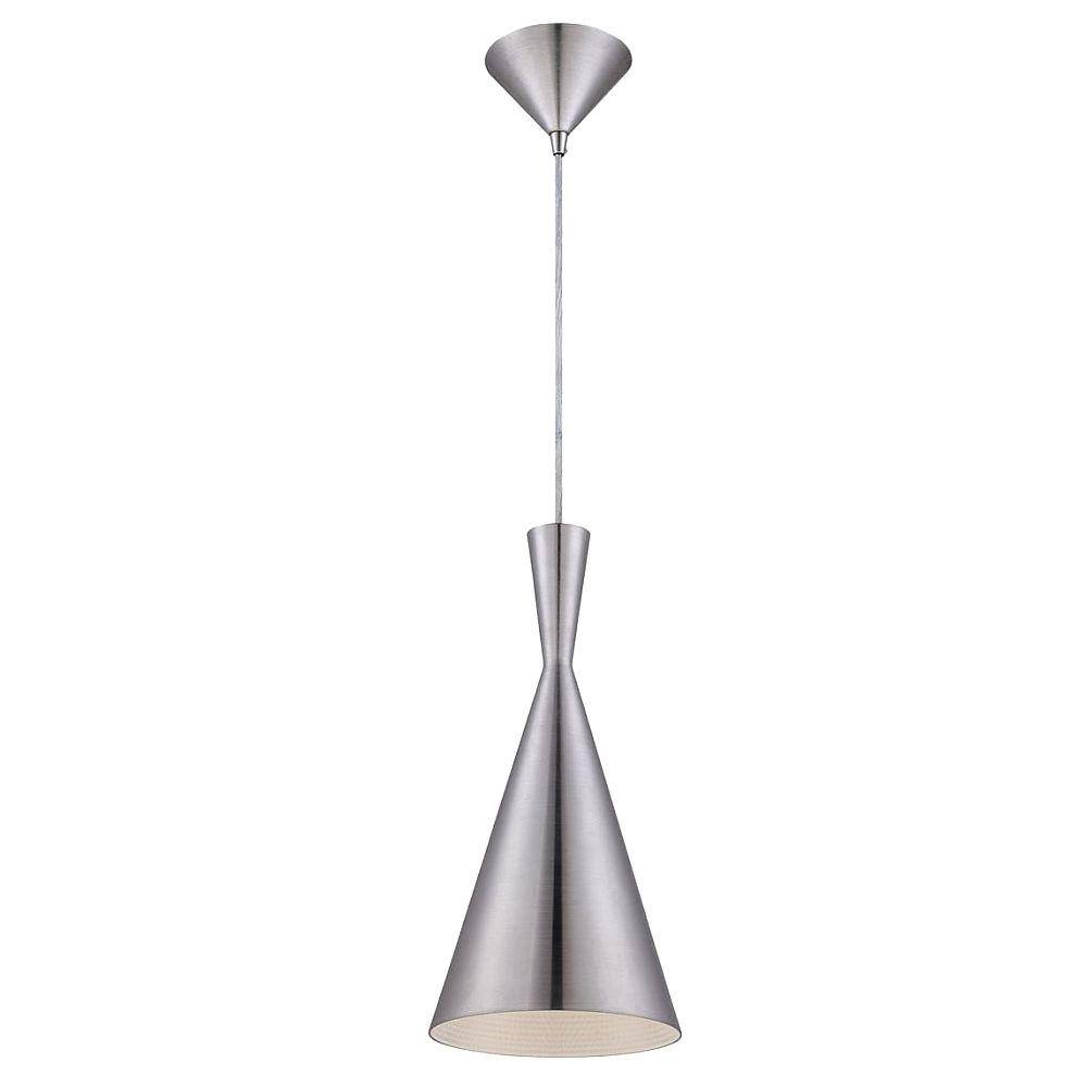 Bronx Collection 1-Light Brushed Aluminum Pendant