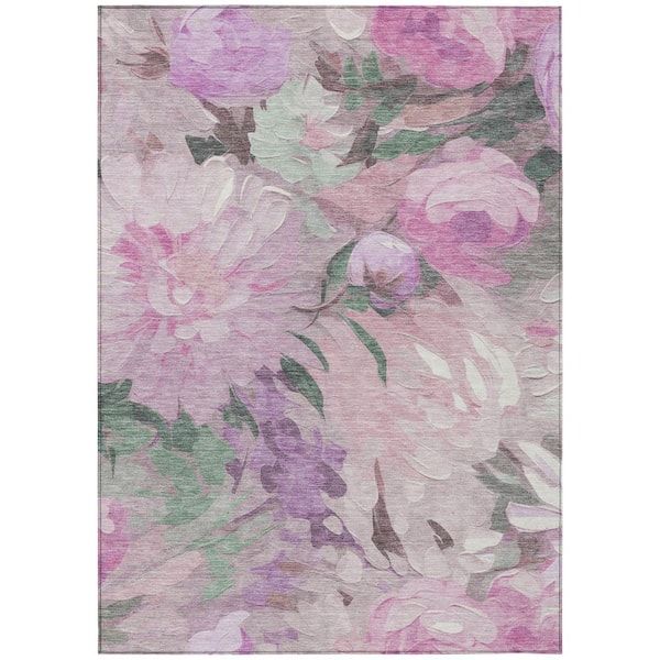 Chantille Machine Washable Indoor/Outdoor Abstract ACN2264 Blush 5 ft. x 7 ft. 6 in. Area Rug