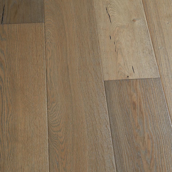 Malibu Wide Plank Castle Island French Oak 9/16 in.T x 8.7 in.W Tongue & Groove Wirebrushed Engineered Hardwood Flooring (1357 sq.ft./plt)