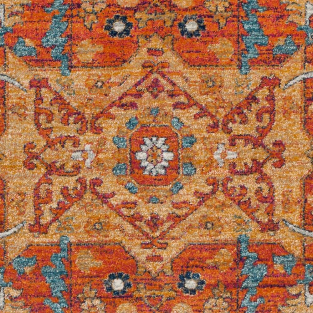 Evoke EVK275 Power Loomed Indoor Area Rug - Blue/Orange - 8'x10' - Safavieh