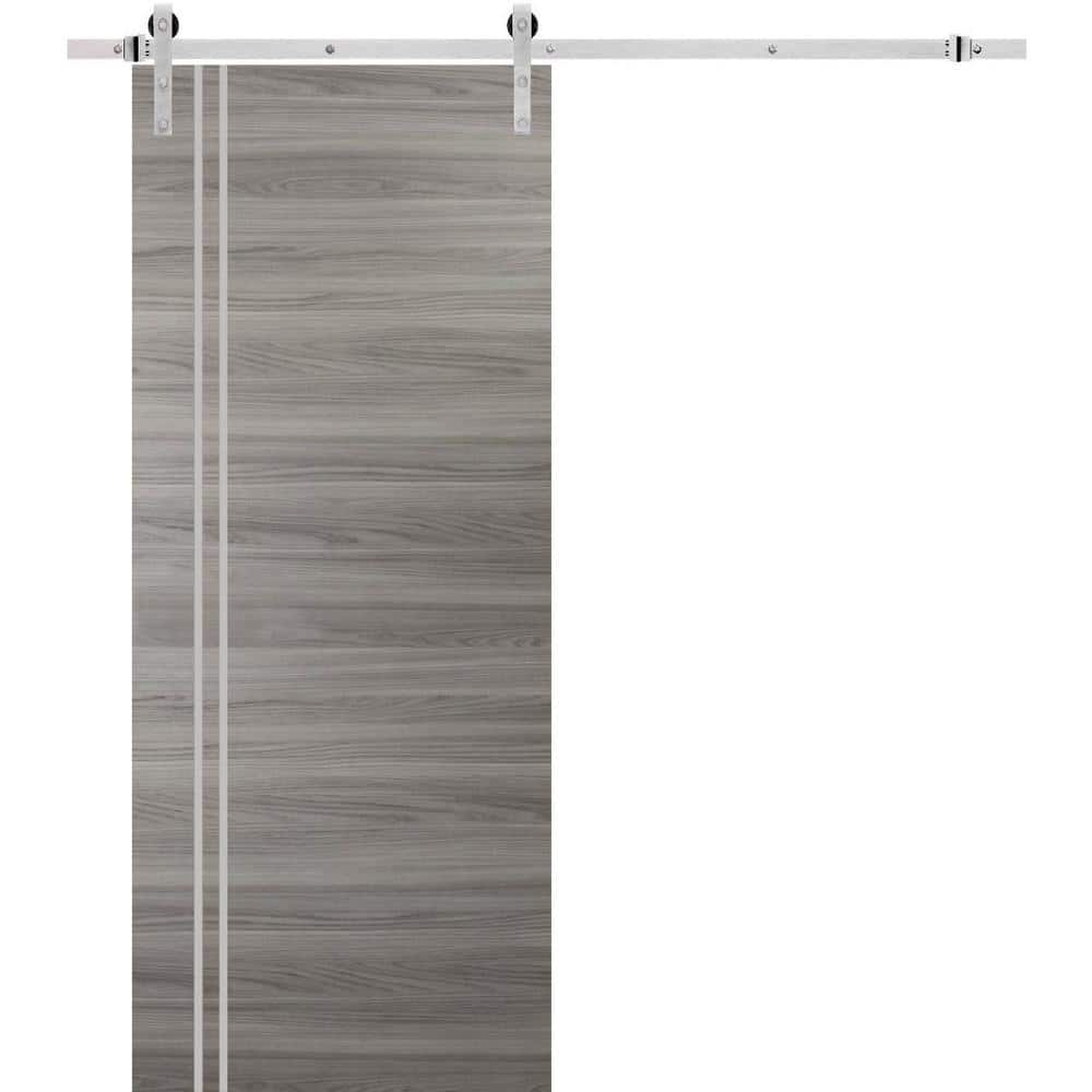 Assembly Required 42 in. x 96 in. 1-Panel Ginger Ash Solid Wood with Honeycomb Sliding Barn Door with Hardware Kit price history on PriceWatchPro