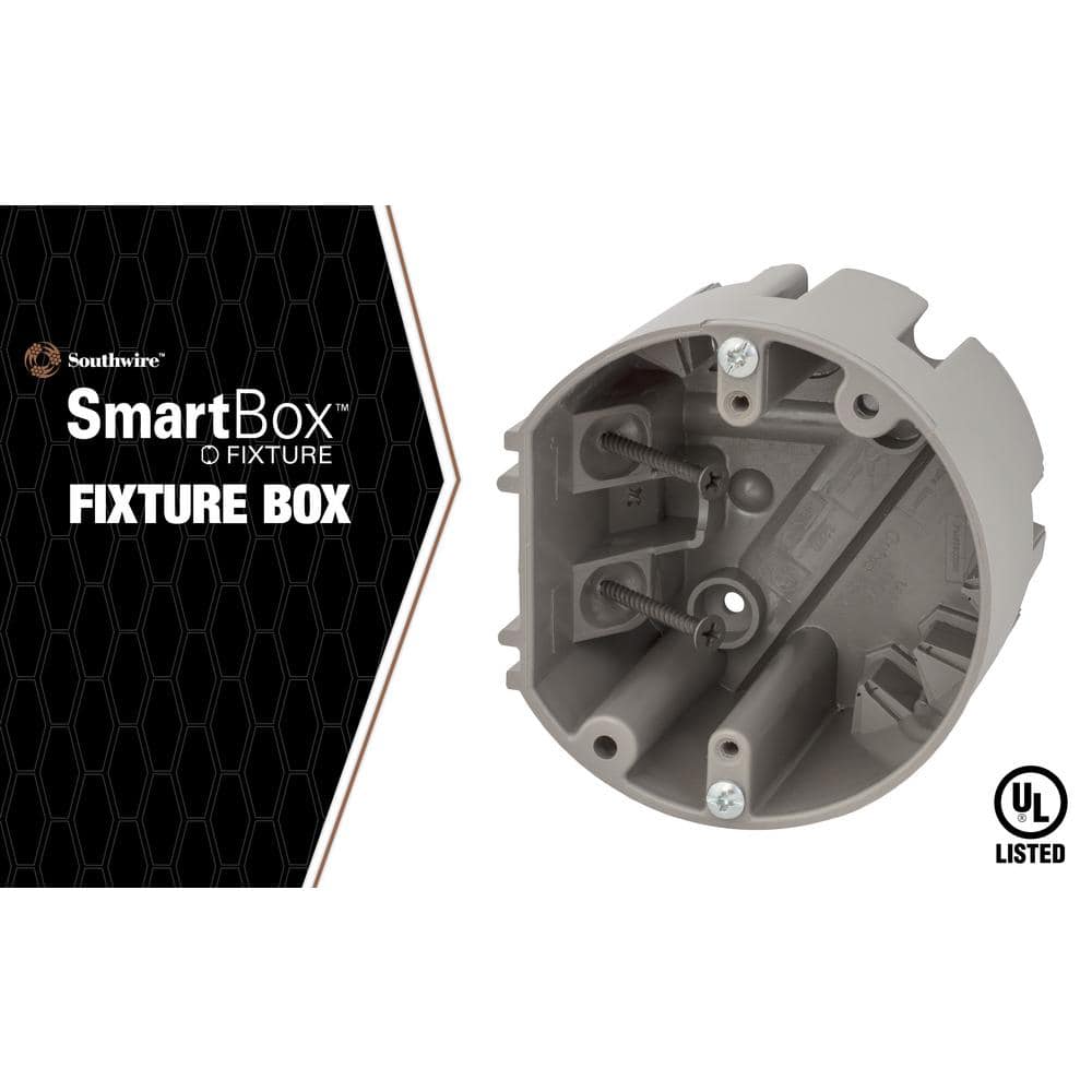 Madison Electric Gray Polycarbonate Round Ceiling Box