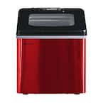 40 lbs. Freestanding Ice Maker in Red