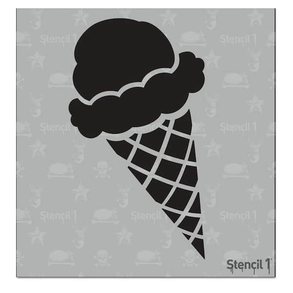 Stencil1 Ice Cream 1 Small Stencil S1_4P_27_S1 - The Home Depot