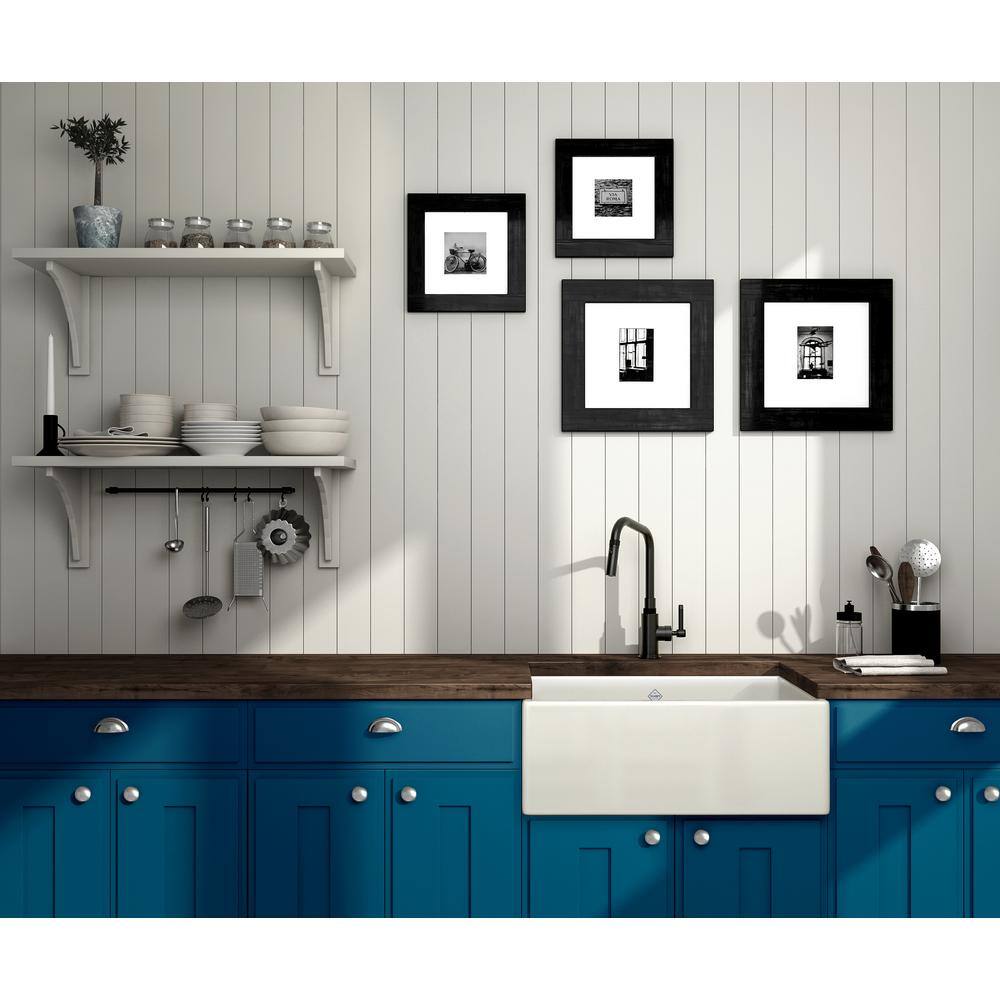 White Fireclay 30" Single Bowl Farmhouse Kitchen Sink