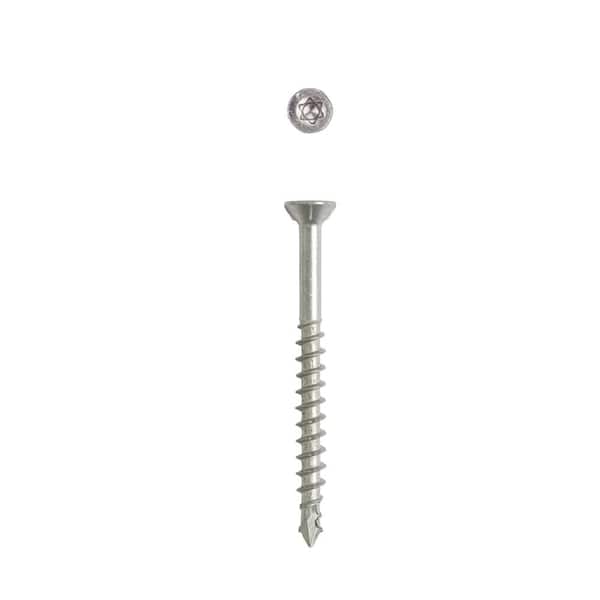 #6 x 1-1/2 in. Interior Trim Head Wood Screws Cabinet Torx T-Star Plus (300 Each) 1 LB Bit Included