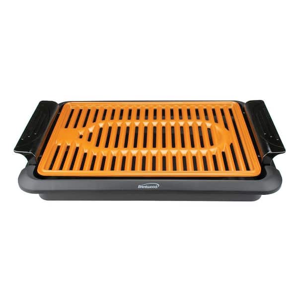 Brentwood Appliances 31 sq. in. Black 1,000-Watt Indoor Electric Copper  Grill TS-642 - The Home Depot