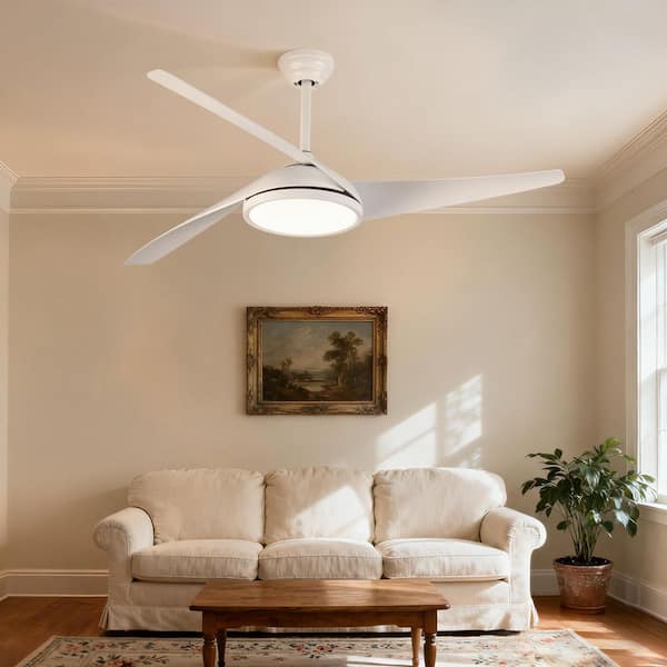 48 in. Modern Black Indoor Solid Wood Brown Blades Downrod Mount Ceiling Fan with Remote and 3-Size Adjustable Downrods