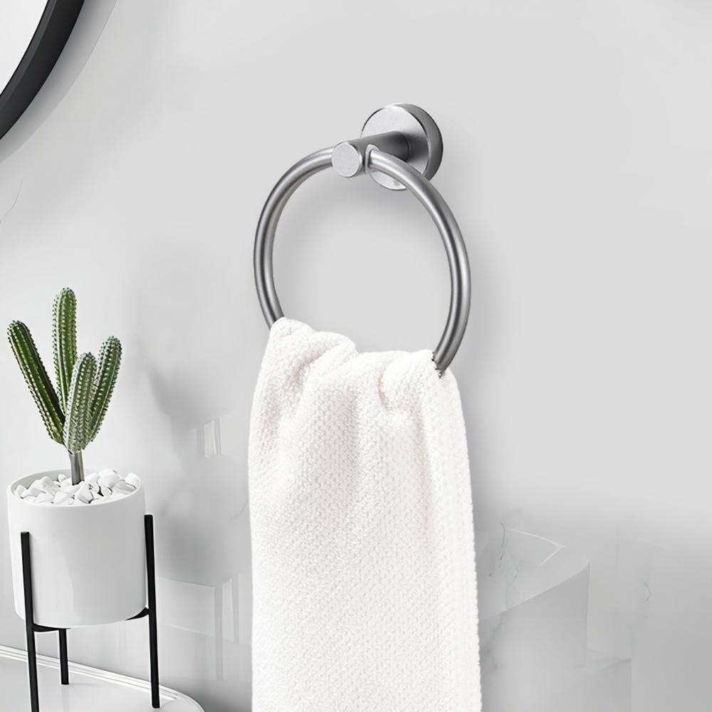 Matte Gold Circular Wall Mounted Aluminum Towel Ring