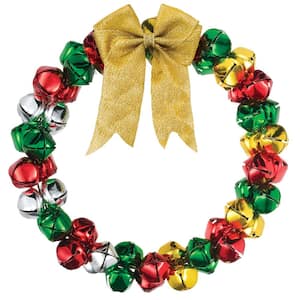 10 in. Christmas Jingle Bell Wreath (2-Pack)