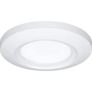 Emblem Collection 5-1/2 in. Slim-Line White Low Profile Integrated LED Surface Flush Mount