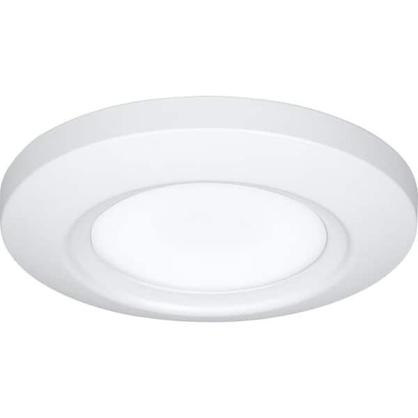 Progress Lighting Emblem Collection 5-1/2 in. Slim-Line White Low Profile Integrated LED Surface Flush Mount
