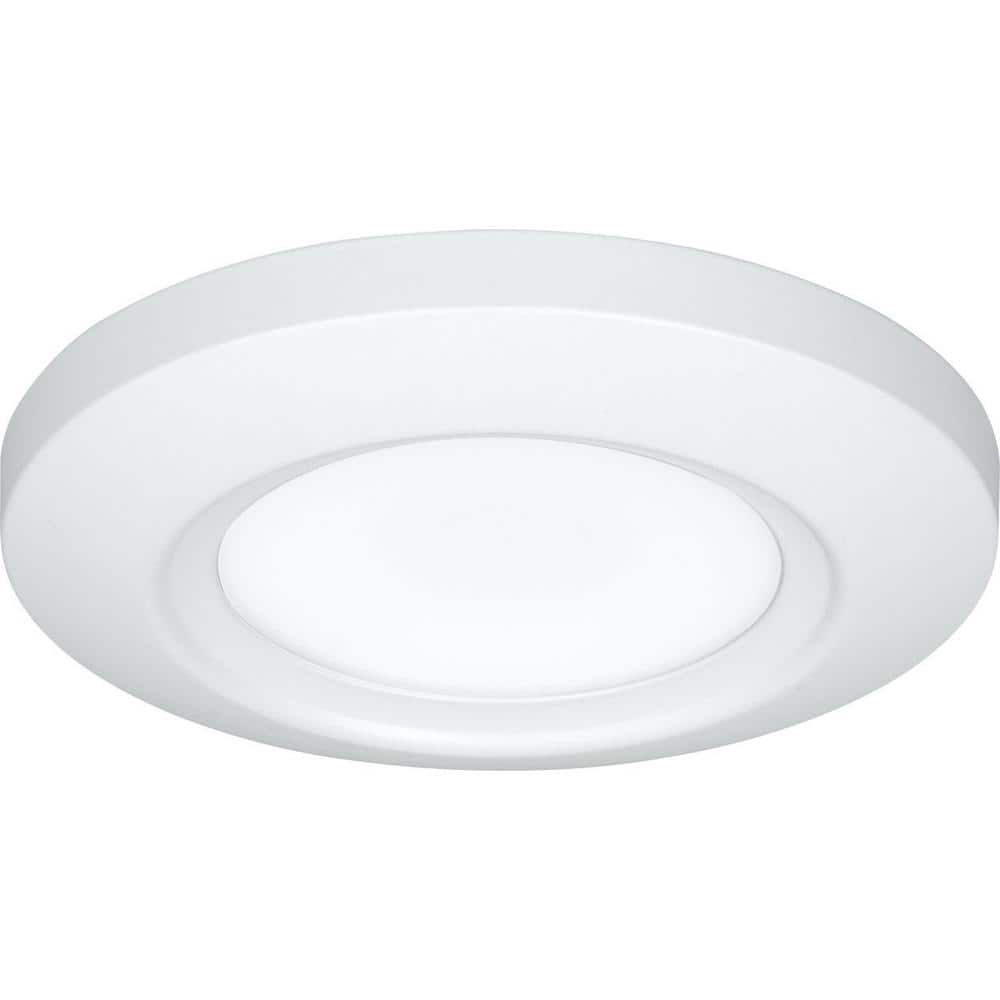 Progress Lighting Emblem Collection 1 Light LED 5.5  Modern White Surface Mount Light