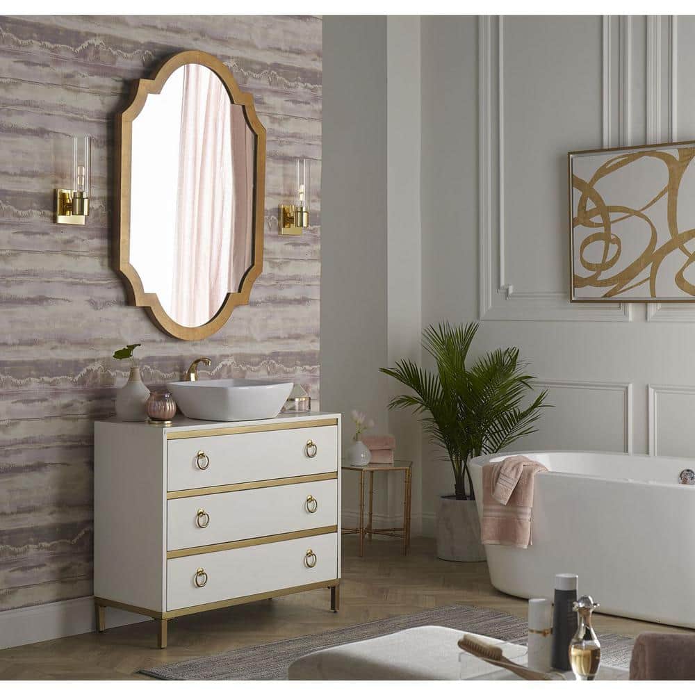 Clarion Satin Brass Modern Cylindrical Wall Sconce