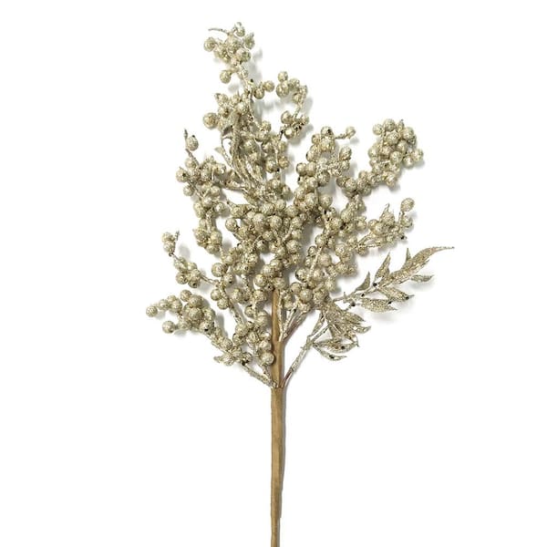 Home Accents Holiday 20 in. Decorative Spray-Gold Berry